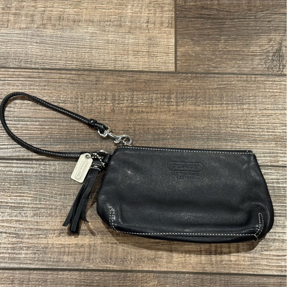 Coach Black Leatherwear Black Wristlet wallet